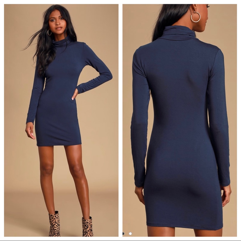 LULUS💞BODYCON TURTLENECK MINI